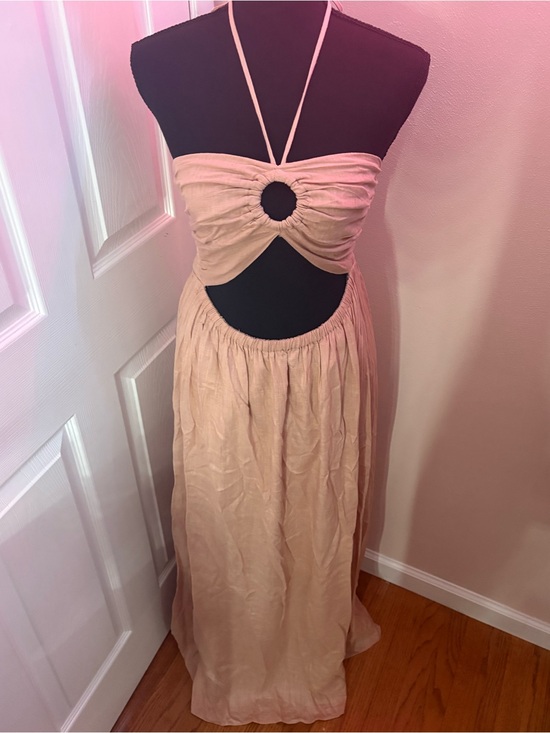 la biz Dresses & Skirts - la biz Blush Halter Cutout Maxi Dress